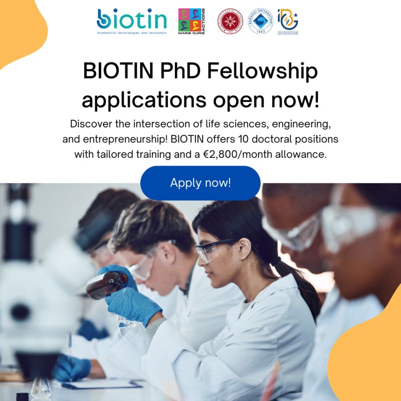 🌟 Exciting News: BIOTIN PhD Position Applications Now Open! 🌟